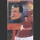 Frida Kahlo Canvas Paintings - Frida and Stalin